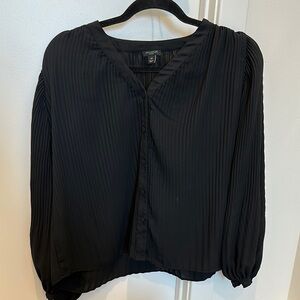 Black Pleated Blouse